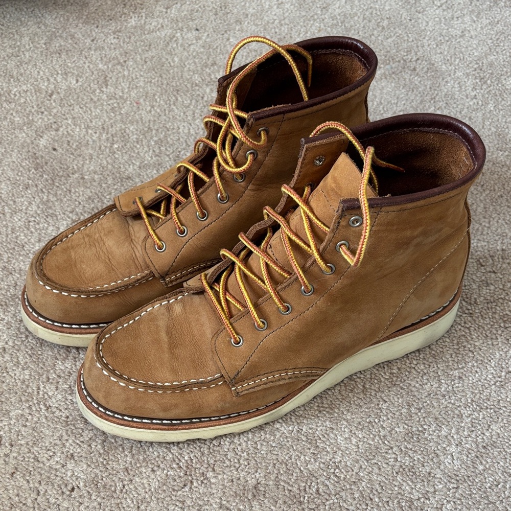 Red Wing Moc Toe boots, Honey Chinook, 8.5